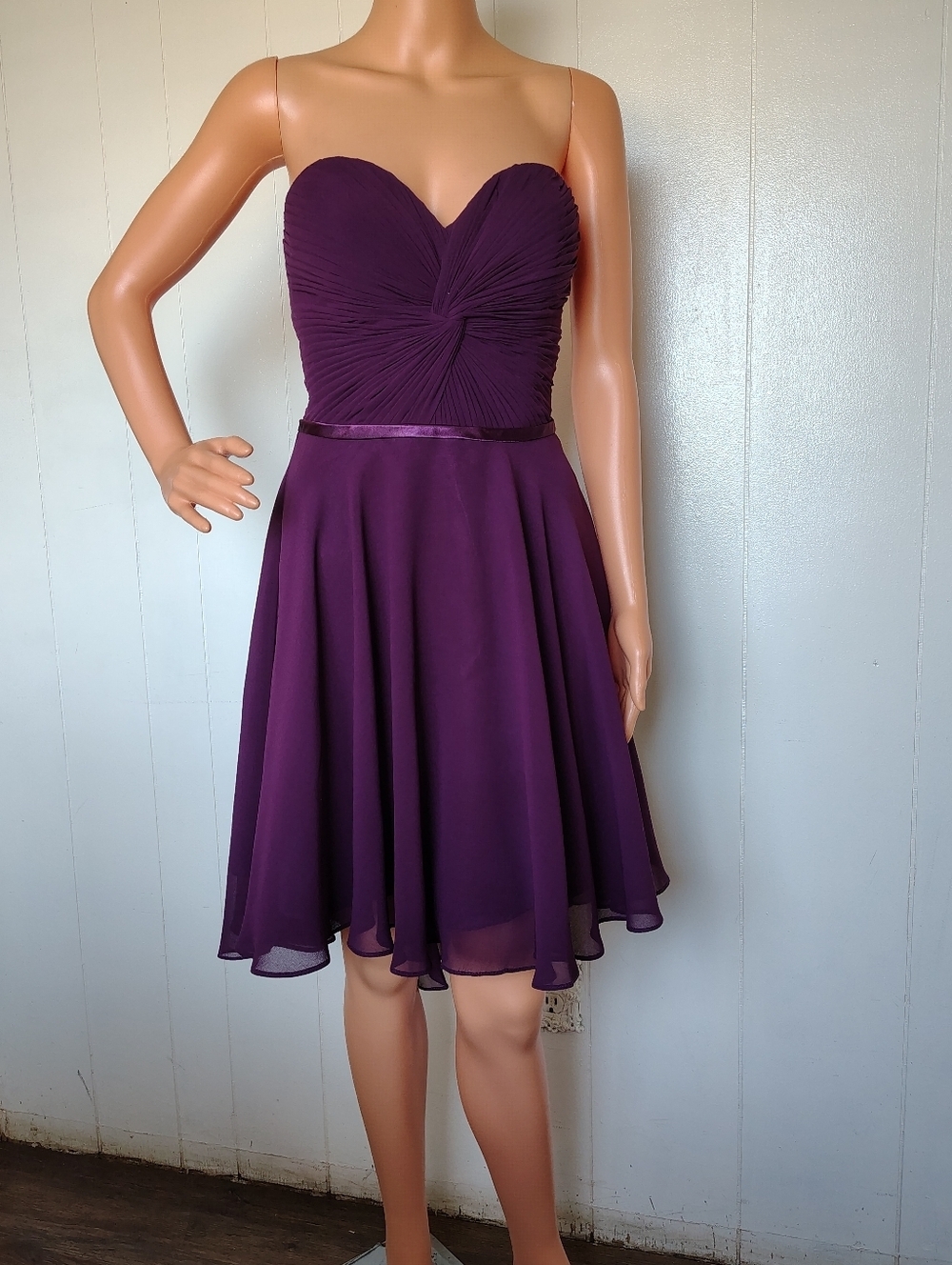 Cinderella Strapless Deep Plum Party Dress Size 6